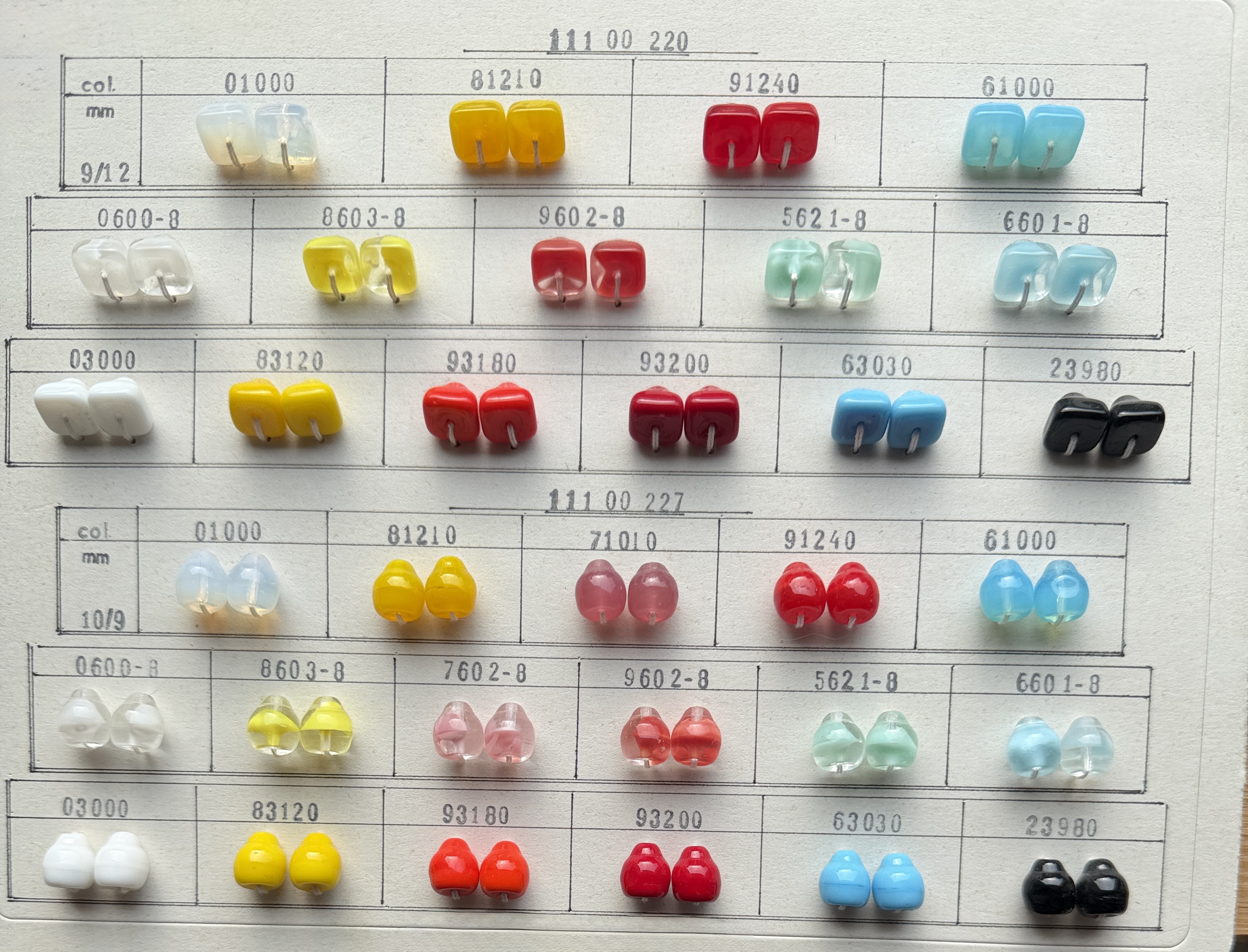 C-111 00220 9x12, 111 00227 10x9mm